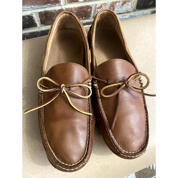 Polo Wyndings Tan Smooth Leather Loafers Driving shoes -Mens size 13 - Picture 1 of 11
